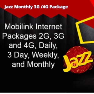 Jazz Monthly 3G /4G Package